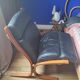 Pair of black leather armchairs Ekornes Ingmar Relling Norway 1960