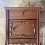 Bedside table Louis XV of the 1930s in walnut and marble top