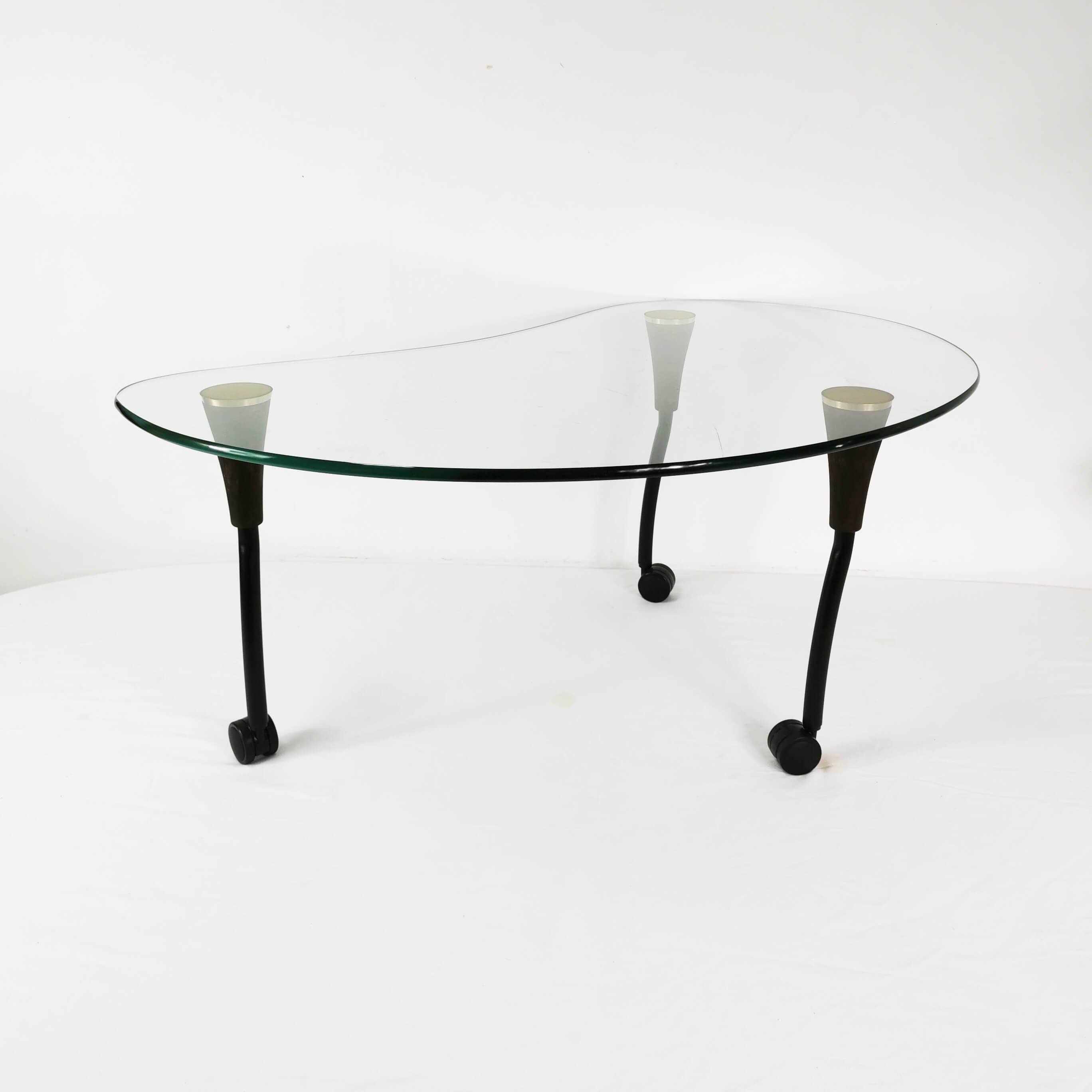 Postmodern, kidney coffee table, Germany, 1980s.