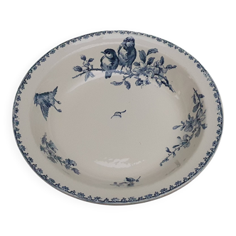 Round deep plate "Favori" Sarreguemines blue