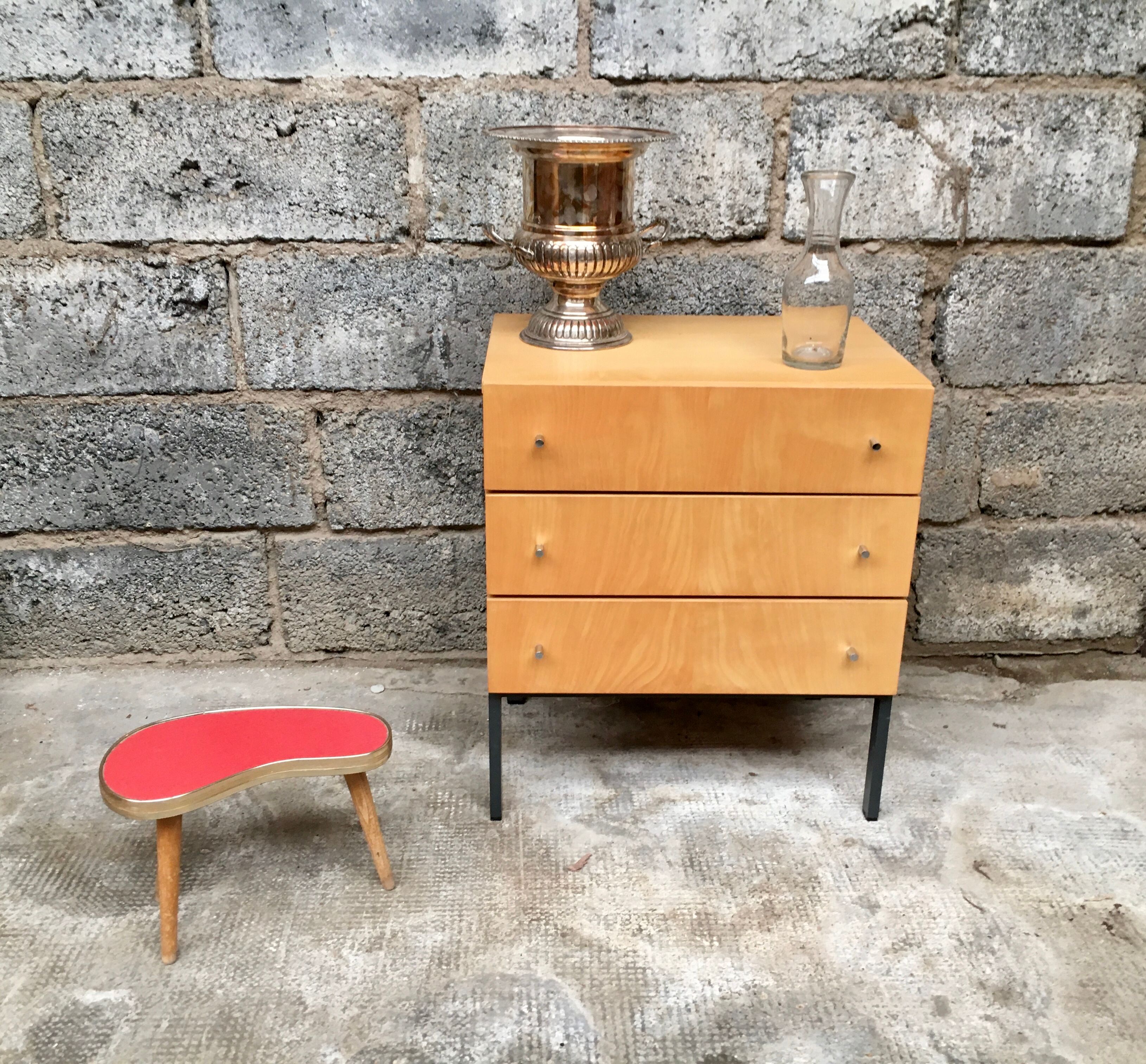 Commodity vintage light wood feet metal 1950 1960