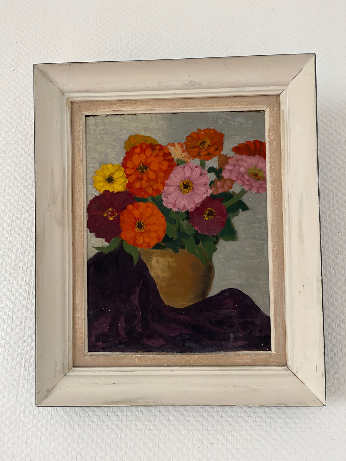 Oil on canvas flowers