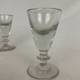 Lot de 6 verres cul épais bar bistrot ancien vintage