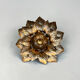 Large floral wall light Masca in gilded metal, Italy 1970