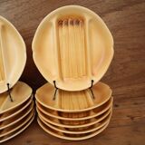 Set of 6 Salins asparagus plates