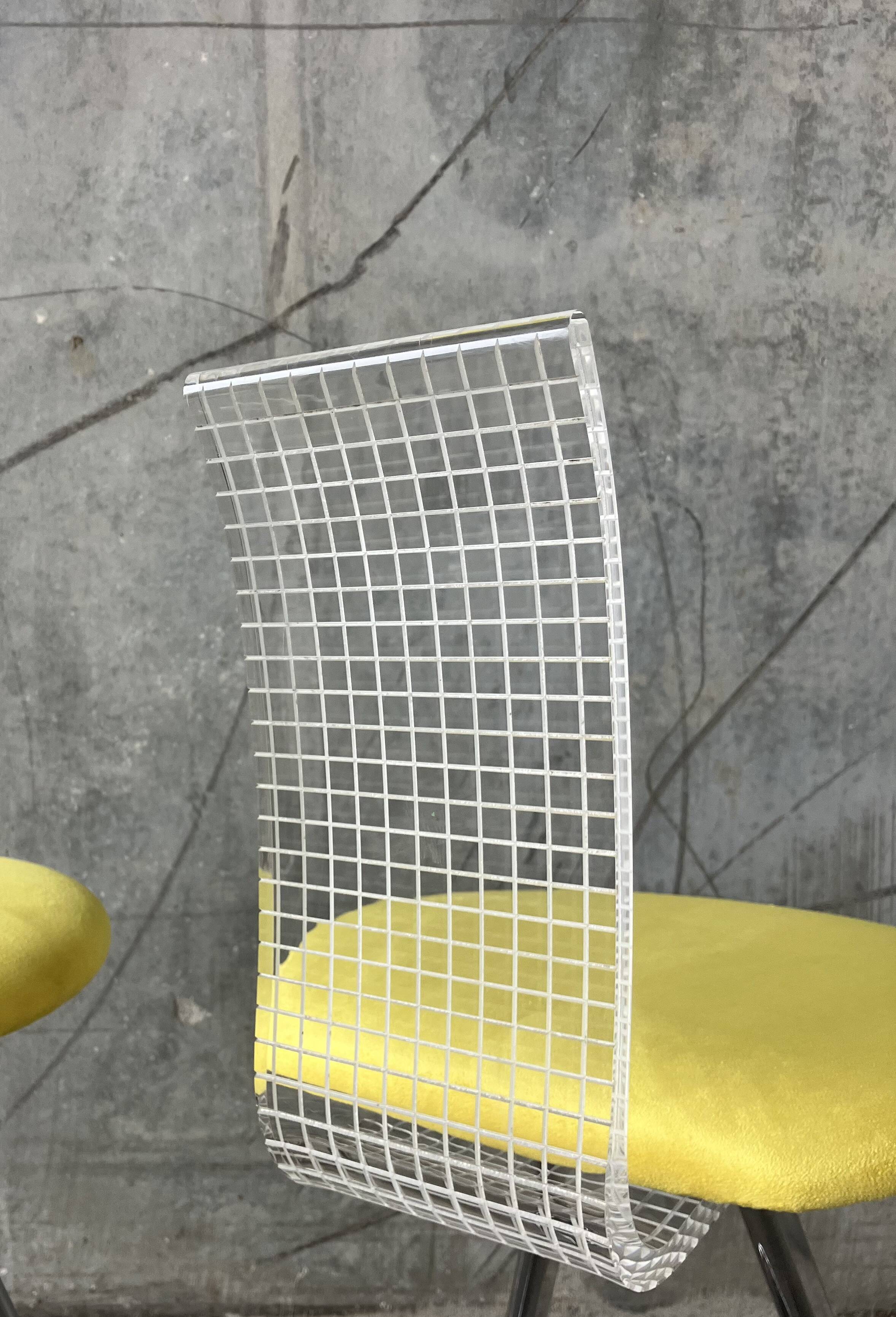 High chairs with plexiglass backrest Mirima, France