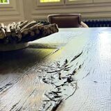 Table de ferme chene ancien tower - 200 cm de long