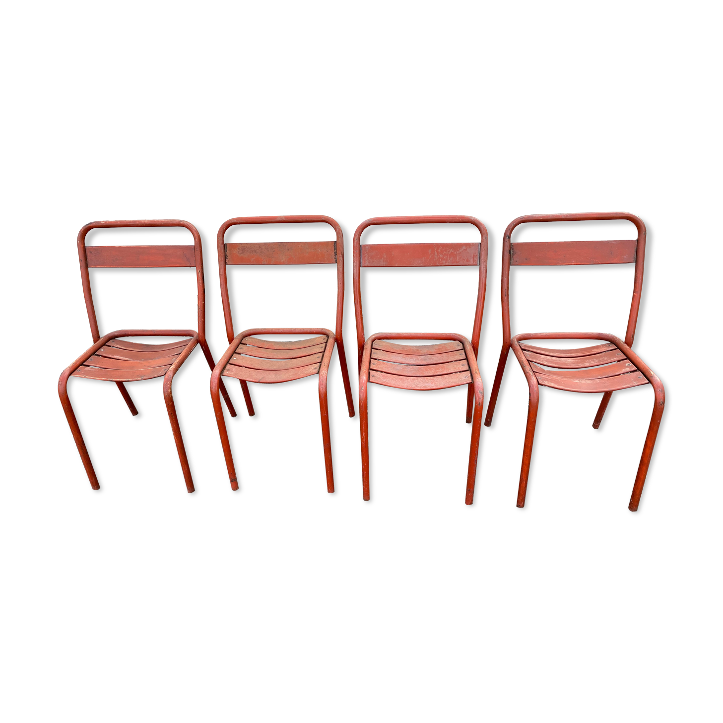 Set of 4 tolix T1 chairs