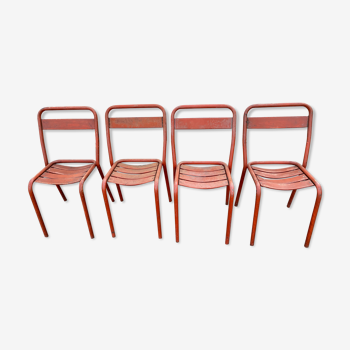 Set de 4 chaises tolix T1