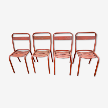 Set of 4 tolix T1 chairs