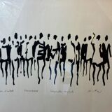 Walk- signed silkscreen printing