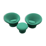 Pair of chairs green Pierre Paulin for Artifort 1960