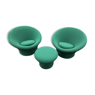 Pair of chairs green Pierre Paulin for Artifort 1960