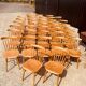 Set of 35 beech chairs with bars brand TON model Ivy