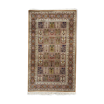 Vintage turkish silk carpet 92x157 cm