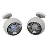 Pair of Eye Ball wall lights Space Age by Raak, Netherlands circa 1970.