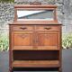 Buffet desserte bois vintage, meuble avec miroir, meuble de rangement