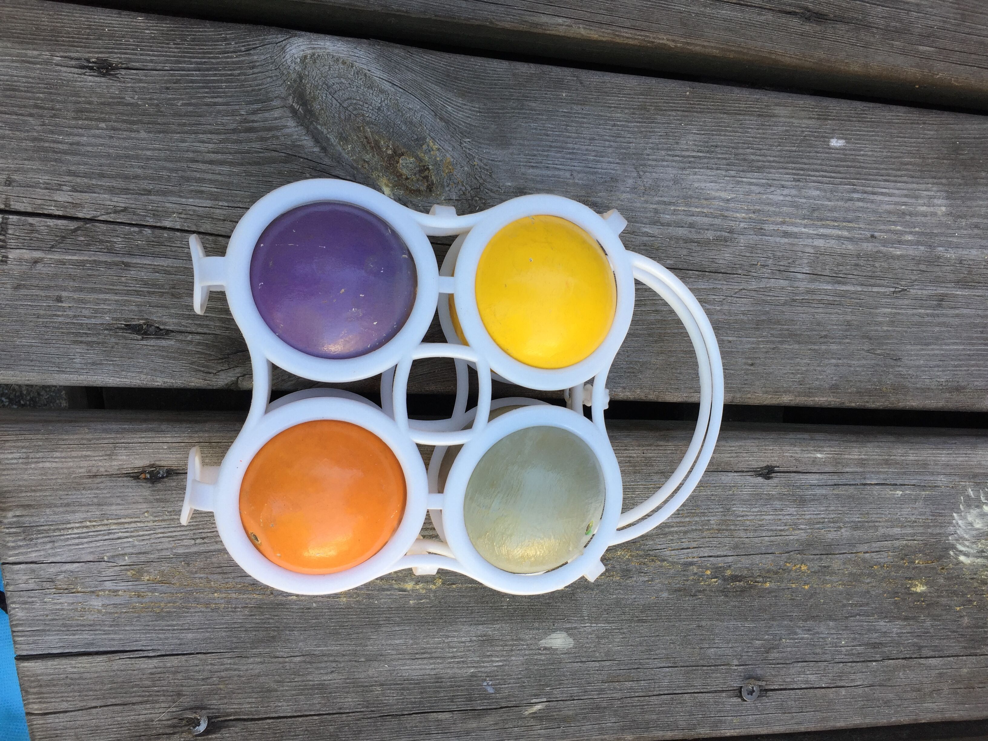 Vintage wooden croquet game