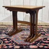 Set of 3 nesting tables GPLAN in teak from the 1970s.