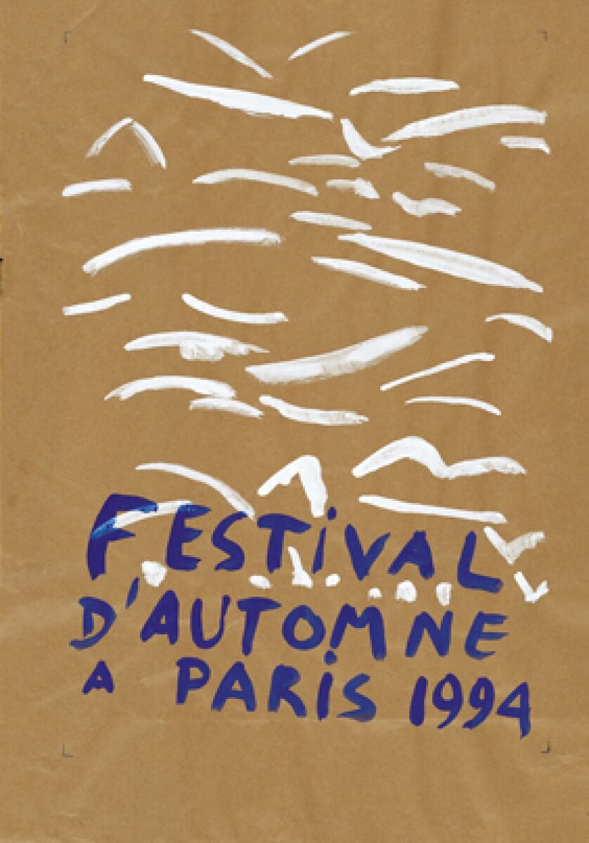 Gilles AILLAUD, Festival d'automne à Paris, 1994. Original poster in lithography