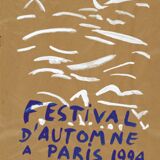 Gilles AILLAUD, Festival d'automne à Paris, 1994. Original poster in lithography