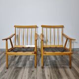 2 armchairs boomerang model by Ton