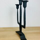 Brutalist wrought iron chandelier