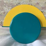 Colorful metal and glass wall light  Arlus 1980