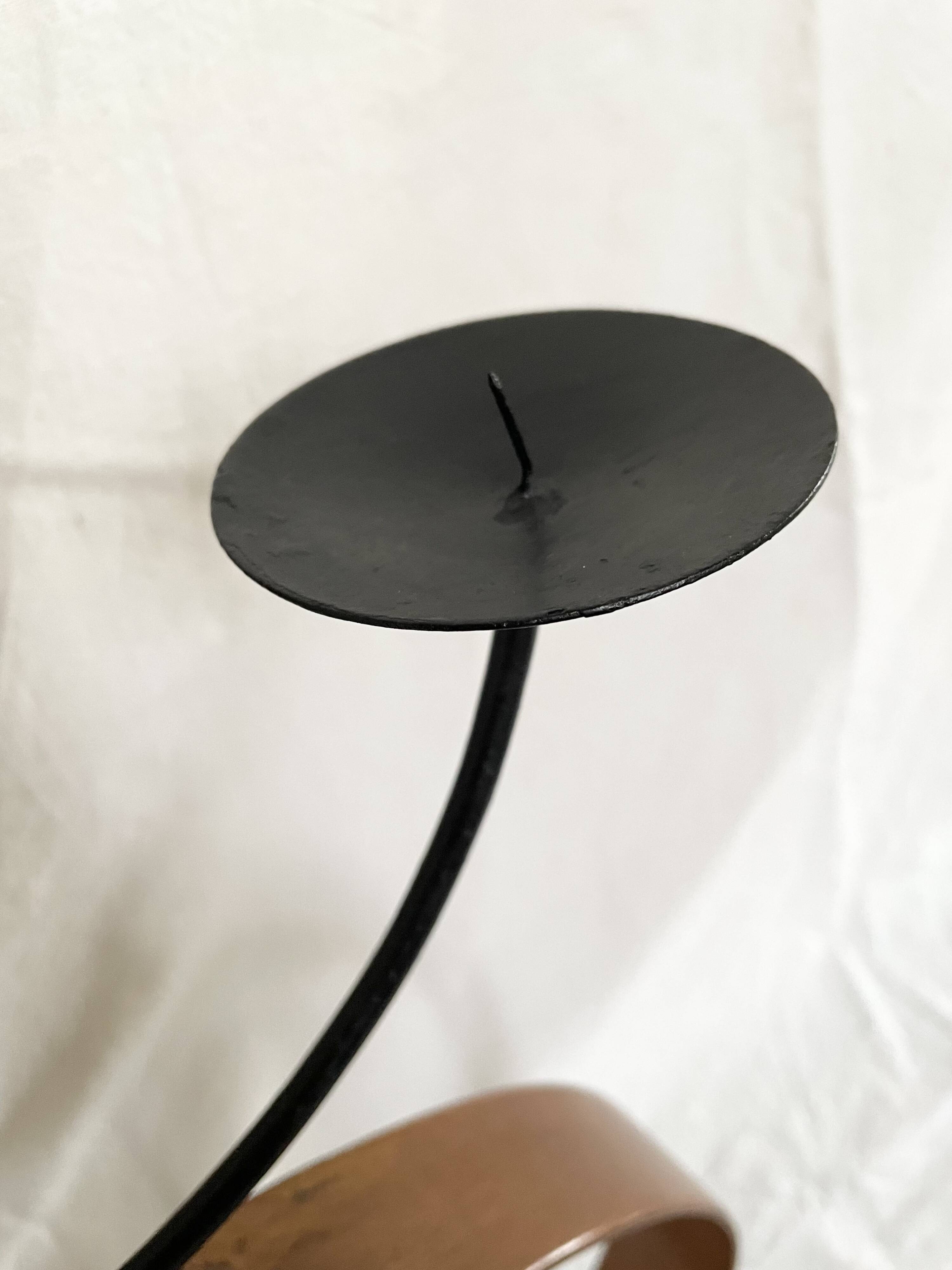 Danish teak candle holder