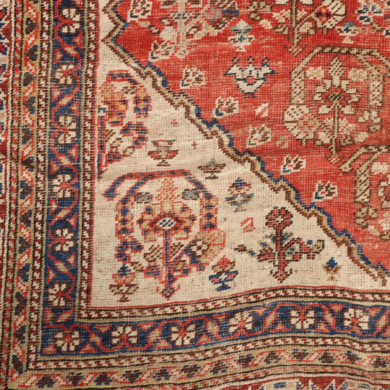 Old Kaskay rug in wool, fine knotting, handmade 68 x 55 in.
