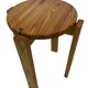 Mid century pinewood stool, minimalistic design 1960s