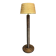 Midcentury brutalist chunky wood turned floor lamp, Charles Dudouyt style.