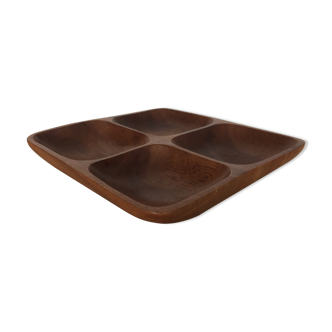 Aperitif dish in compartment teak