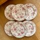 6 dessert plates Tablemates decorated with pink flowers