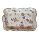 Plateau en porcelaine fleurie fin XIXe