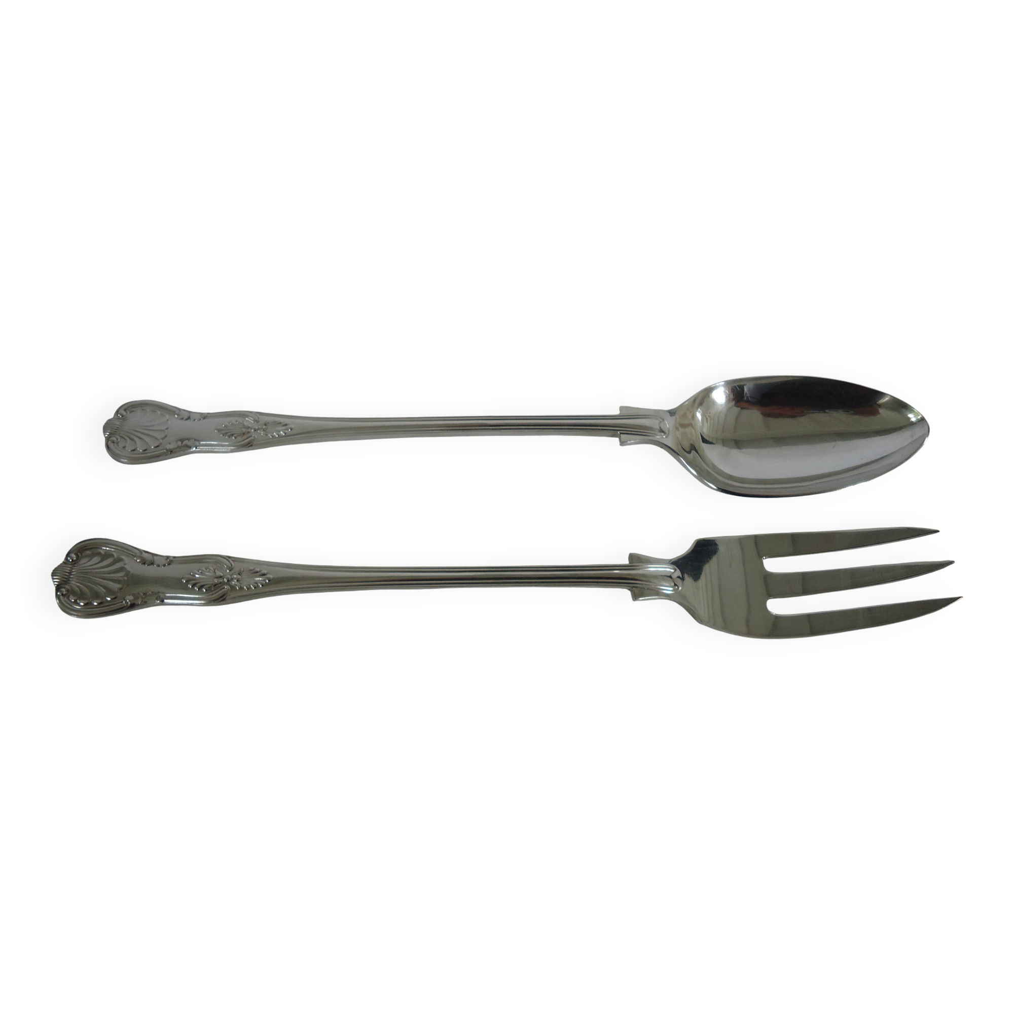 Paire de couverts de service, plaqué argent sheffield england
