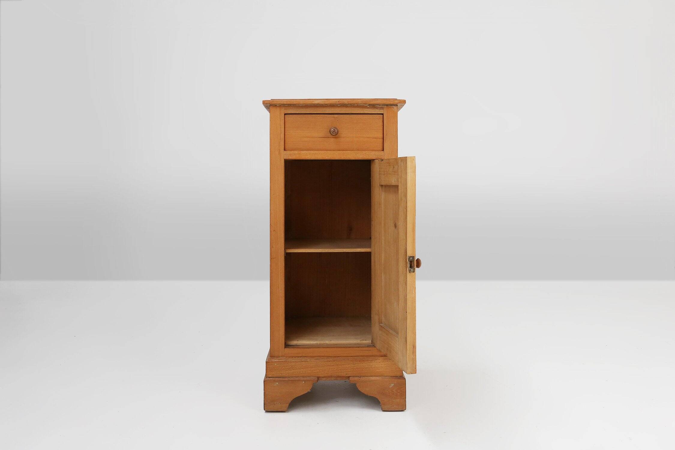 Art Deco Nightstand in Pine Wood, France, 1930s