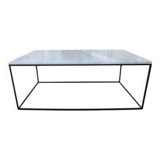 Rectangular Carrara marble coffee table 120x60 cm