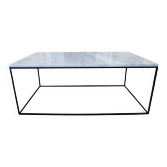 Table basse rectangulaire marbre de Carrare 120x60 cm