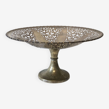 Old openwork metal fruit bowl