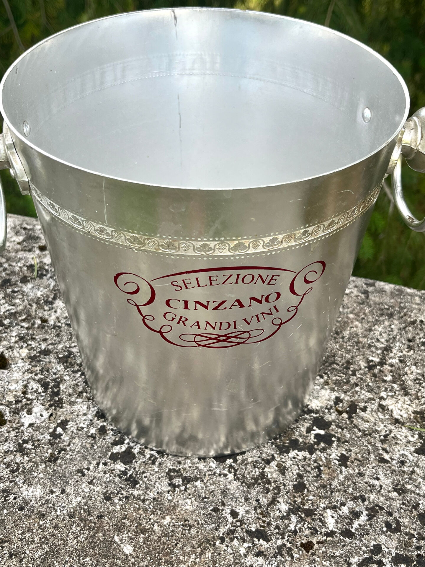 Cinzano Champagne Cooler Ice Bucket – Vintage Aluminium Advertising Wi