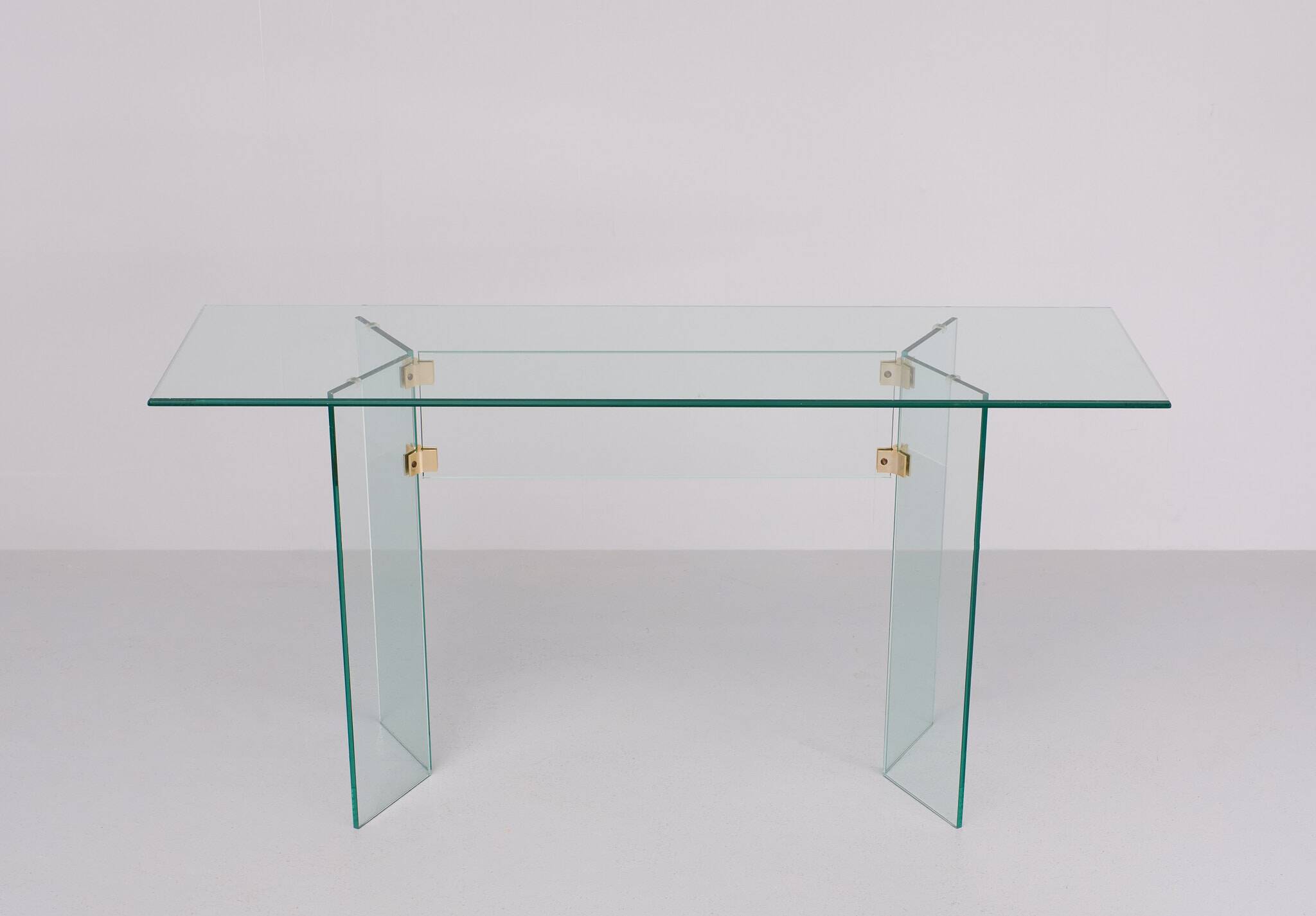 Léon Rose glass console table 1970 France