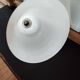 Antique albalite opaline glass pendant
