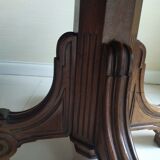 Table guéridon XIX acajou pied central