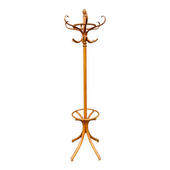 Antique curved wood parrot coat rack bistro style