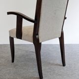 Pair of modernist mahogany bridge chairs from the 1940s/1950s