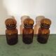 Lot of three pots of old amber brown apothecary