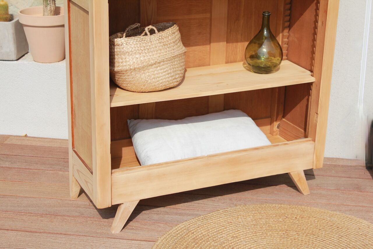 Vintage compass foot bookcase