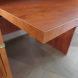 Elegant, functional Gautier desk - Large drop-leaf top - 2 drawers - Sliding shelf - 1990s