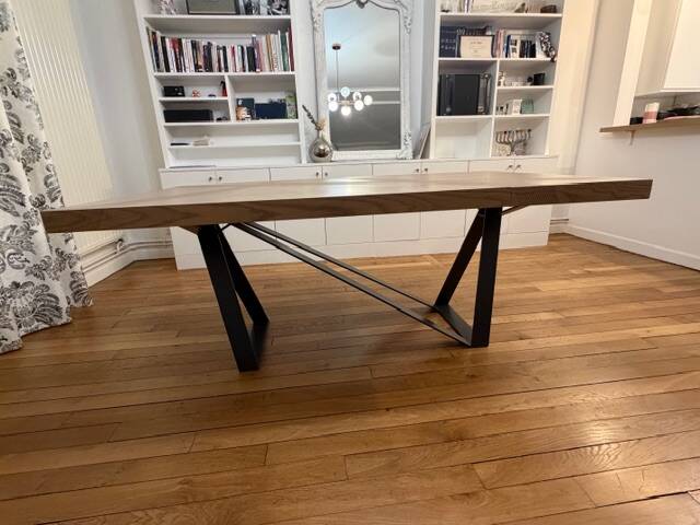 Rochebobois - dining table - with extensions L. 180 x H. 74 x D. 105 cm